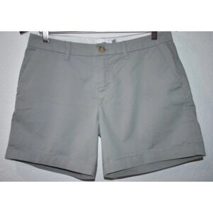 Old Navy Shorts Womens Size 4 Gray Flat Front Chino Cotton Stretch Slash Pockets